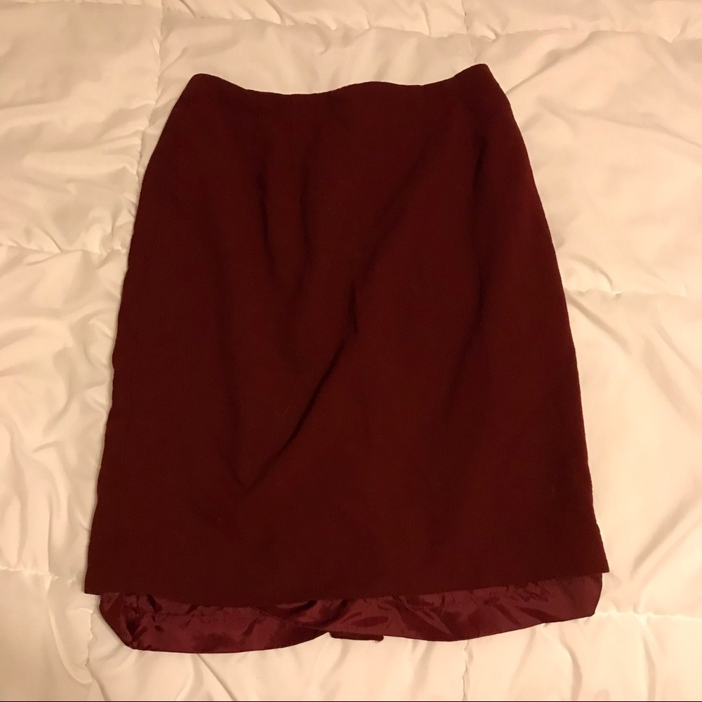 Burgundy Pencil Skirt
